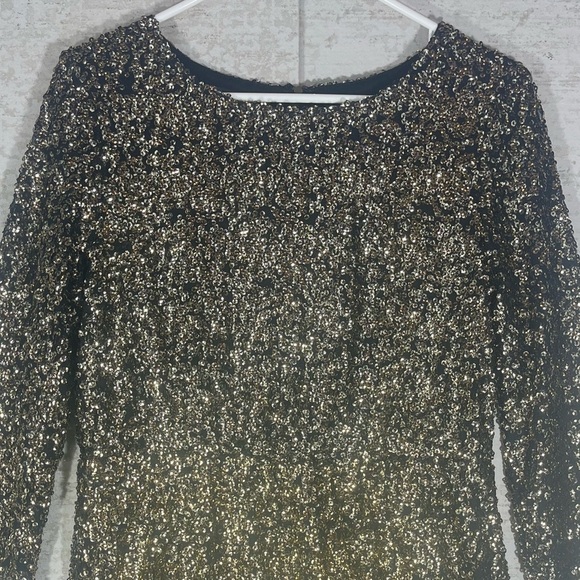 MM COUTURE BY MISS ME Sequined Dress Lined Tailored Back Zipper Sz L Cocktail - Picture 2 of 9